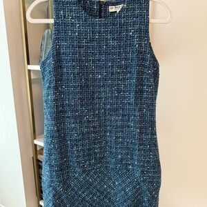 American Made Blue Tweed Mini Dress